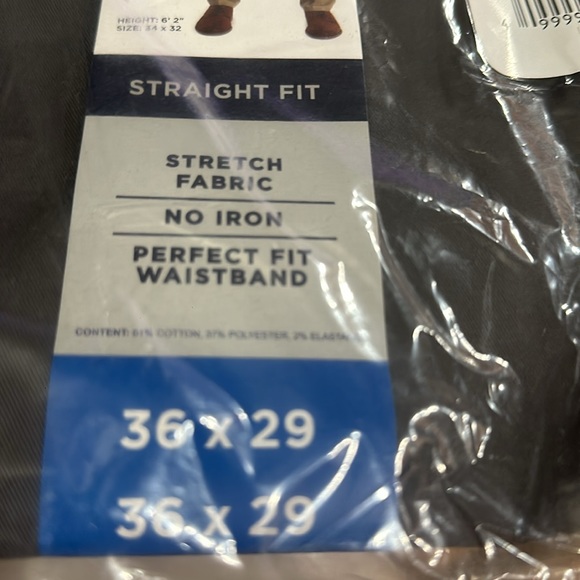NWT Haggar Men's Premium No Iron Pant - 36 X 29 - Gray - Picture 6 of 8